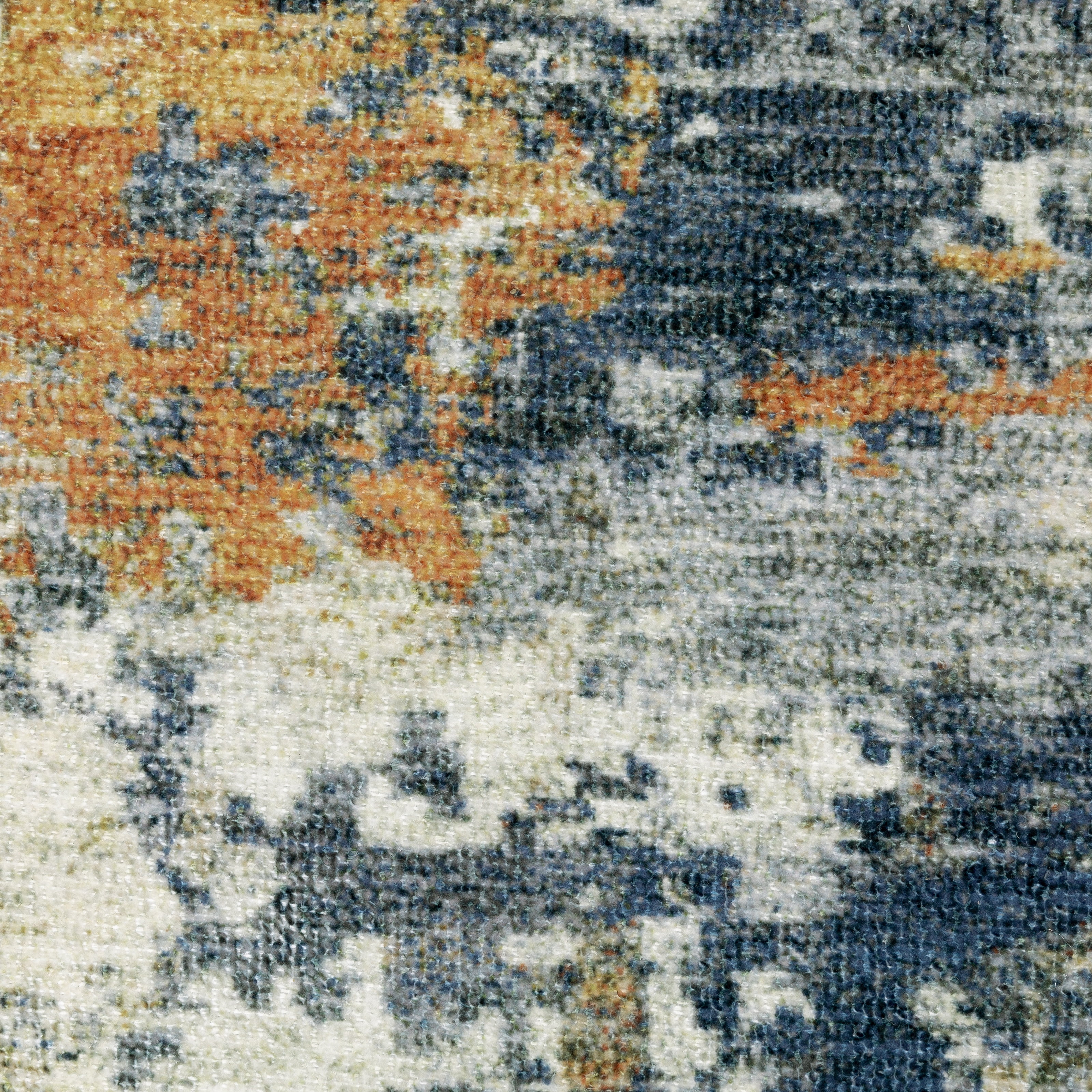 Avalon Home Marlowe Washable Contemporary Abstract Orange/ Blue Indoor Area Rug