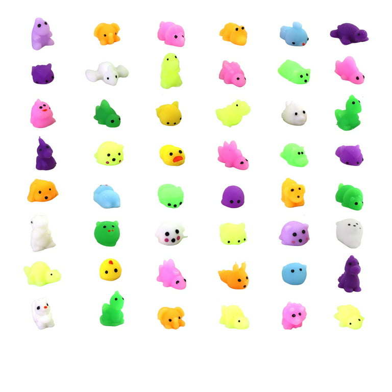 72Pcs Squishies Mochi Squishy Toys - Kawaii Mini Squishy Animals