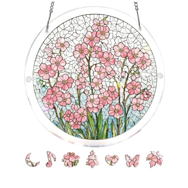 Rompecabezas decorativo colgante de acrílico para ventana: ligero y fácil de colgar para la decoración de interiores de la sala de estar, el dormitorio o la sala de juegos.