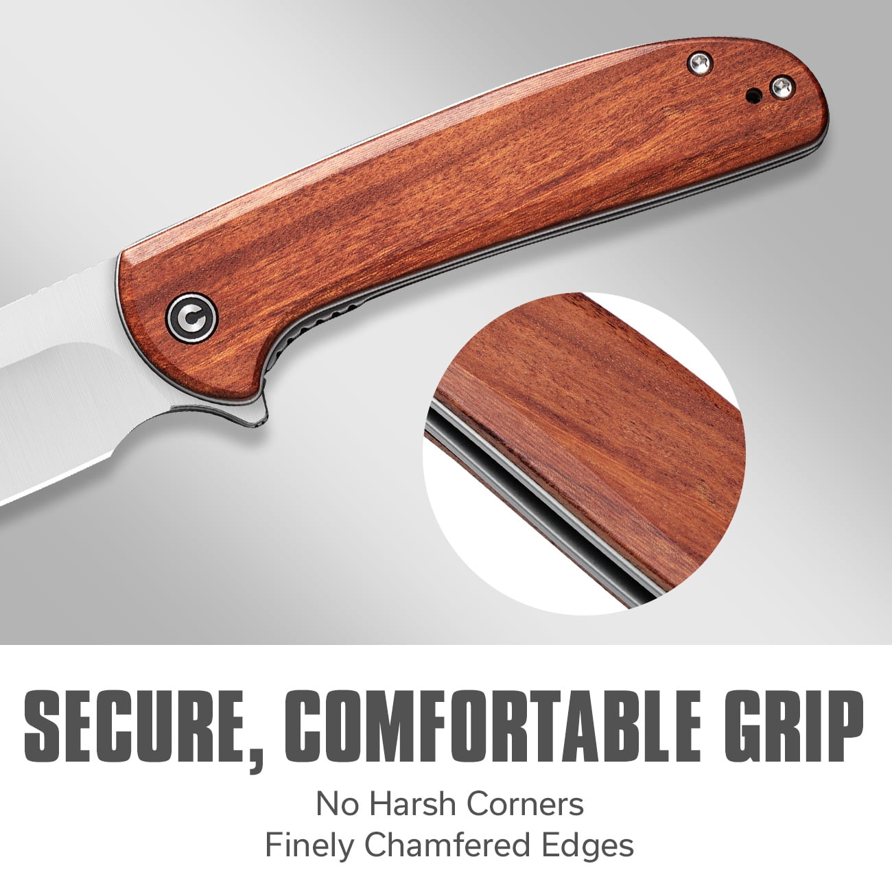 Civivi Knives Primitrox Liner Lock Guibourtia Wood Nitro-V Stainless Pocket Knife C23005A-3