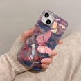 thumbnail image 5 of for iPhone Case,Luxury Water Ripple Pattern Butterfly Blu-ray Silicone Glossy Bumper Camera Lens Protection Soft Shockproof Phone Case (Pink,iPhone 14 Pro Max), 5 of 5