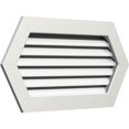 thumbnail image 2 of Ekena Millwork 12"W x 28"H Horizontal Peaked Gable Vent (17 1/4"W x 33"H Frame Size) Functional, PVC Gable Vent with 1" x 4" Flat Trim Frame, 2 of 14