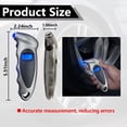 thumbnail image 2 of Yazoeia Manomètre Numérique de Pression des Pneus, 150 PSI 4 Réglages pour Auto Camion Bicyclette, Outil Précis de Pression des Pneus avec Écran LCD Rétroéclairé et Prise Antidérapante, Accessoires Universels pour Voiture pour la Vérification de Pression CJC912-115896, 2 of 6