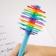 thumbnail image 2 of 5 Pcs Rainbow Fidget Ballpoint Pens, Decompression Multifunction Writing Tools, Colorful Desk Toys for Office, Novelty Gifts for Kids, Children & Students (Multicolor Rainbow 5 - Pack), 2 of 6