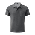 thumbnail image 2 of Breeze Polo Shirts for Men Short Sleeve Beer Belly Collared Textured Shirt Stretchy Quick Dry Golf Casual Cool Tops, 3XL, 2 of 6