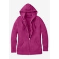thumbnail image 4 of Woman Within Plus Size Better Fleece Zip-Front Hoodie Long Oversized Sweatshirt, 4 of 6