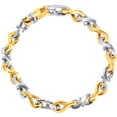 thumbnail image 2 of Pompeii Men's 14k Gold (33gram) or Platinum (54gram) 6.5mm Link Bracelet 8.5" (,), 2 of 2