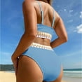 thumbnail image 4 of Sngxgn Bikini Set Swimsuits for Women High Waisted Two Piece Swimwear(Blue,L), 4 of 6