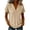 Beige, variant on Summer Blouses for Women Solid Color Crepe Collared Short Sleeve T-Shirt Everyday Wear Casual Soft Breathable Tops Loose Fit Comfort Outing Summer Tops for Women Color Blue Size S