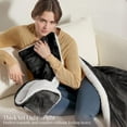 thumbnail image 4 of U by Bedsure Sherpa Fleece Throw Blanket Charcoal - Thick and Warm, Soft and Fuzzy Throw, 50x60 inches, 4 of 9
