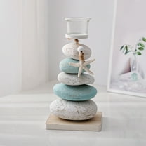 SPOORYYO Mediterranean Style Resin Candle Holder, Handicraft Decoration, 21x12.5x10cm, 1 Piece