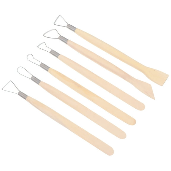 LABSERRON Sculpting Tools Clay Sculpting Tools Wood 6Pcs 8.1X0.8in
