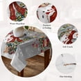 thumbnail image 5 of Grey Christmas Table Cloth Waterproof Tablecloths, Snowman Xmas Tree Ball Snowflake Winter Wooden Tablecloth Dining Table Cover for Kitchen Party Tabletop Outdoor, Rectangle Tablecloth 60x102 Inch, 5 of 9