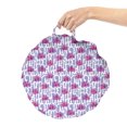 thumbnail image 2 of Exotic Round Floor Cushion with Handle, Tropical Leaves on Pastel Quirky Formless Abstract Hipster Modern, Decorative Pillow for Living Room & Dorms, 18" Round, Lilac Pink, by Ambesonne, 2 of 4