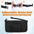 thumbnail image 3 of Lanola Waitress Server Apron with 7 Pockets, Black Waterproof Waiter Half Apron with Zippers & Adjustable Belt, Unisex Waist Apron for Restaurant Servers Kitchen Staff Bartender Barista, 3 of 7