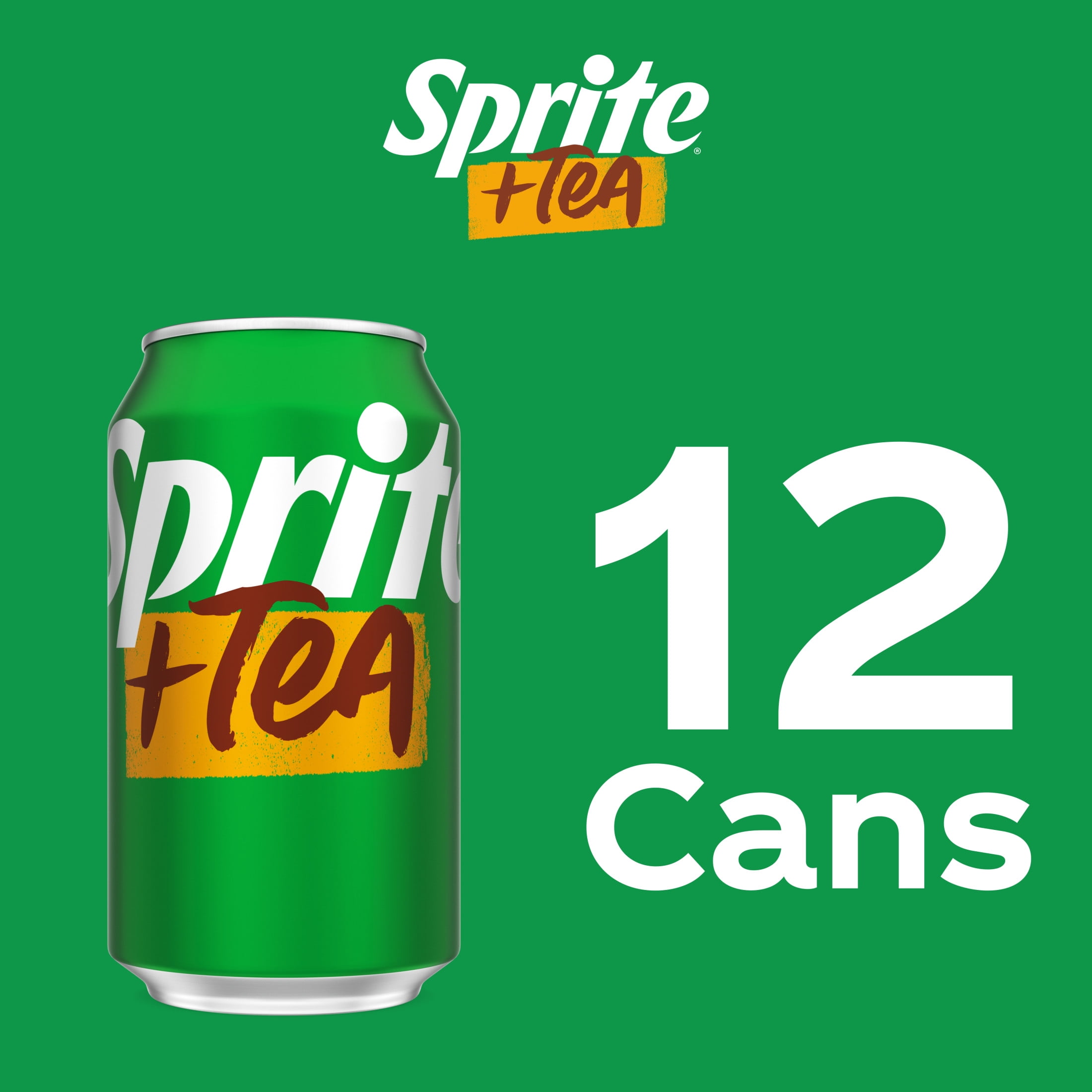 Sprite + Tea, Lemon-Lime and Tea Flavored Soda , 12 fl oz, 12 pack