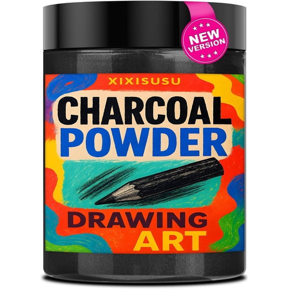 Charcoal Powder for Drawing & Art - Ideal for Sketching, Shading & Blending - Professional Artist Grade (4 Ounces)