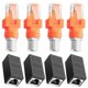 thumbnail image 1 of Conector convertidor de RF a RJ45 - Acoplador coaxial cilíndrico, 4+4 piezas, 1 of 5