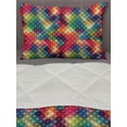 thumbnail image 3 of Abstract Comforter & Sham Bedding Set, Colorful Intertwined Circles Pattern Vintage Geometric Composition Mosaic Design, 3 pcs Duvet Set Microfiber Filling Quilt, 5 Sizes, Multicolor, by Ambesonne, 3 of 4