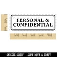 thumbnail image 2 of Personal & Confidential Double Line Border Self-Inking Rubber Stamp Ink Stamper for Business Office - Sky Blue Ink - Large 2-2/4 Inch, 2 of 7