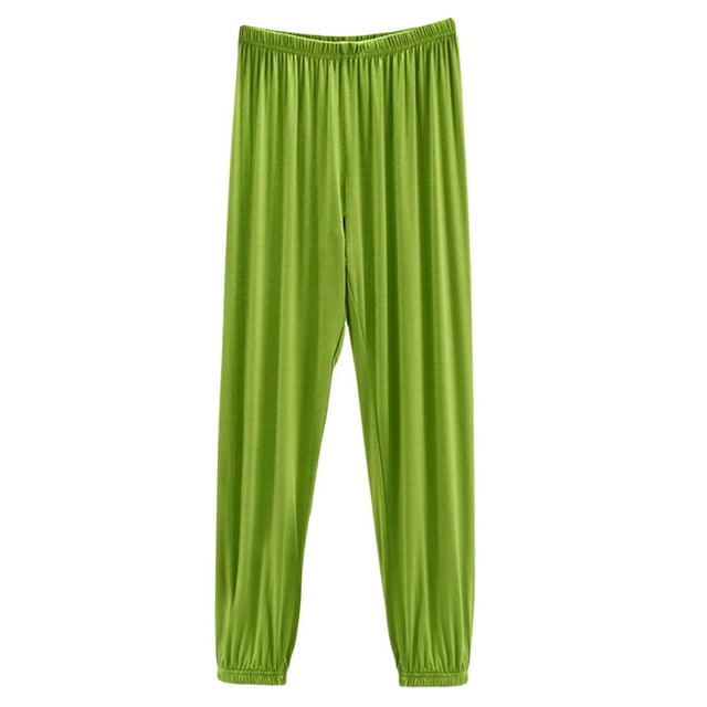 Dagugfen Pajama Pants for Women Drawstring Loose Fitting Home Clothes Pants Four Season Casual Solid Color