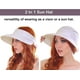 thumbnail image 2 of Sombreros Simplicity para mujer, visera convertible para playa con protección solar UV UPF 50+, 2 of 5