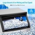 thumbnail image 2 of Commercial Ice Maker Machine, 260LBS/24H Stainless Steel Under Counter ice Machine with 145lbs Ice Storage Capacity, Large Ice Maker Self Cleaning Freestanding, 2 of 7