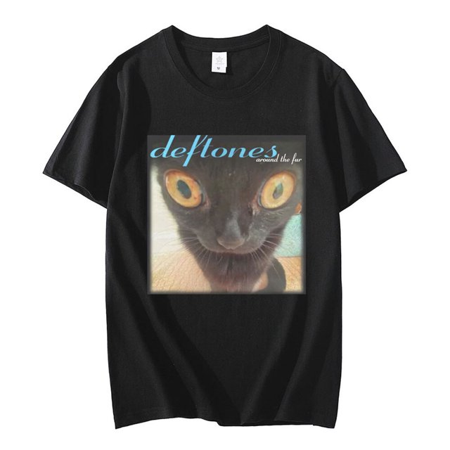 Camiseta de algodón para hombre y mujer, camisa informal de manga corta con diseño de gato y piel de Deftones, estilo Hip Hop, Harajuku, Verano xuanjing unisex