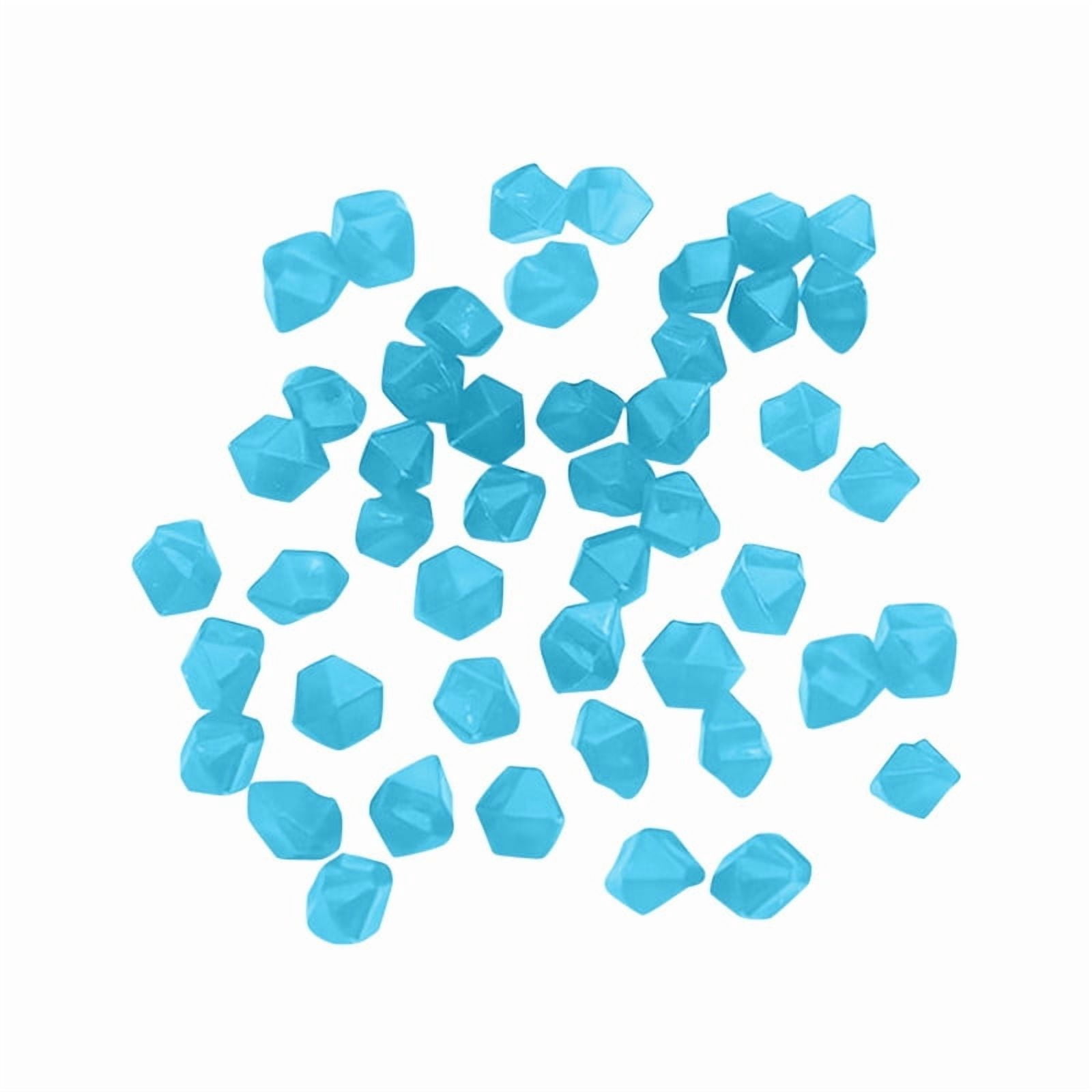 1000 Pcs Small Diamond Shape Glow in The Dark Stones, Little Luminous Aquarium Rocks for Fish Tank Turtle Tank Pebbles Gravel, Night Glow Garden Decorations for Potted Pathways