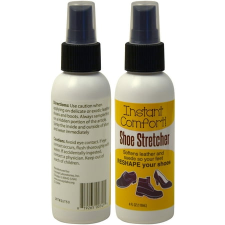 Instant Comfort Liquid Shoe Stretcher Spray. Shoe stretch spray for leather used to instantly increase comfort and loosen the tight spots. For sneakers, loafers, sandals, and high