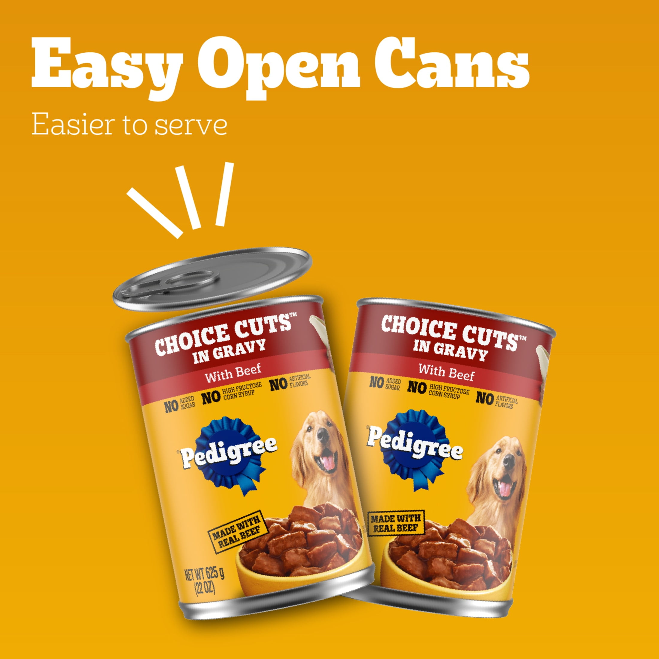 Pedigree Choice Cuts In Gravy With Beef Adult Canned Soft Wet Dog Food, 22 Oz. Can