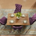 thumbnail image 6 of DONICK Velvet Upholstered Dining Chairs , Kitchen & Dining Room Chairs, Nailheads Tufted, Soft, Solid Wood Frame (Purple, Set of 4), 6 of 12