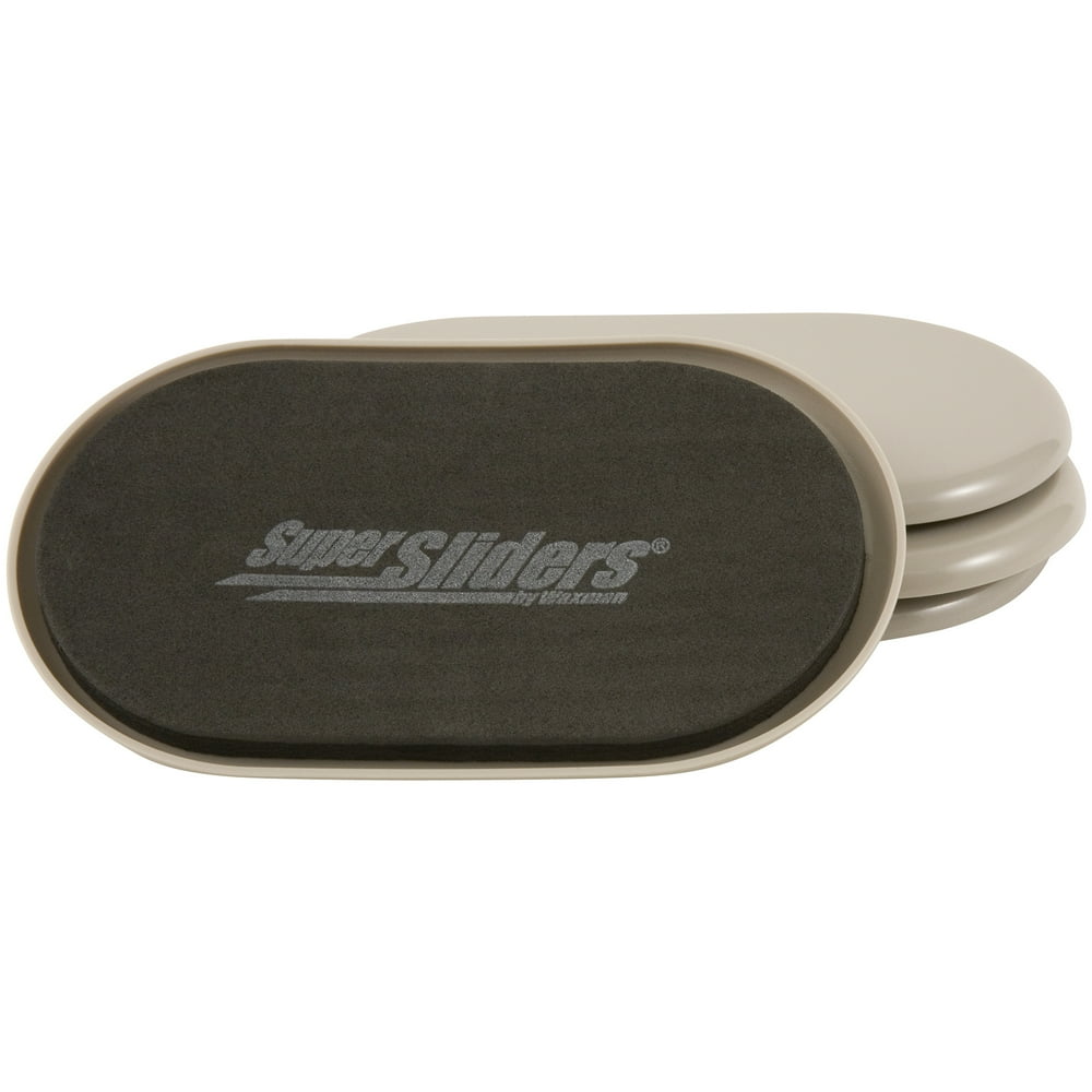 Super Sliders 31/2 x 6" Oval Plastic Furniture Sliders Beige, 4 Pack