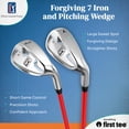 thumbnail image 5 of PGA TOUR x First Tee Junior Golf Club Set with Stand Bag, 7-Piece, Right-Handed, Kids Heights 4'8" to 5'3", Red, 5 of 15