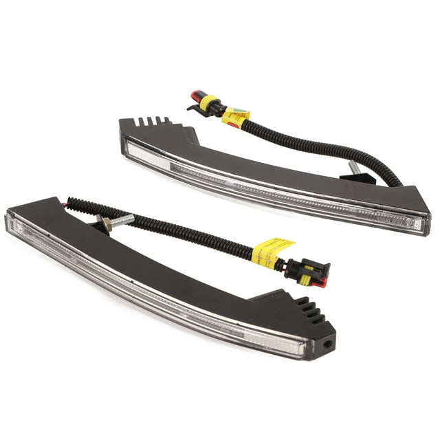 Drl 2pcs Car Daytime Running Light LED White / Yellow Front Bumper Turn Lamp Universal