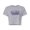 HEATHER GREY, variant on - Plankton Bubble Logo - Juniors Cropped Cotton Blend T-Shirt