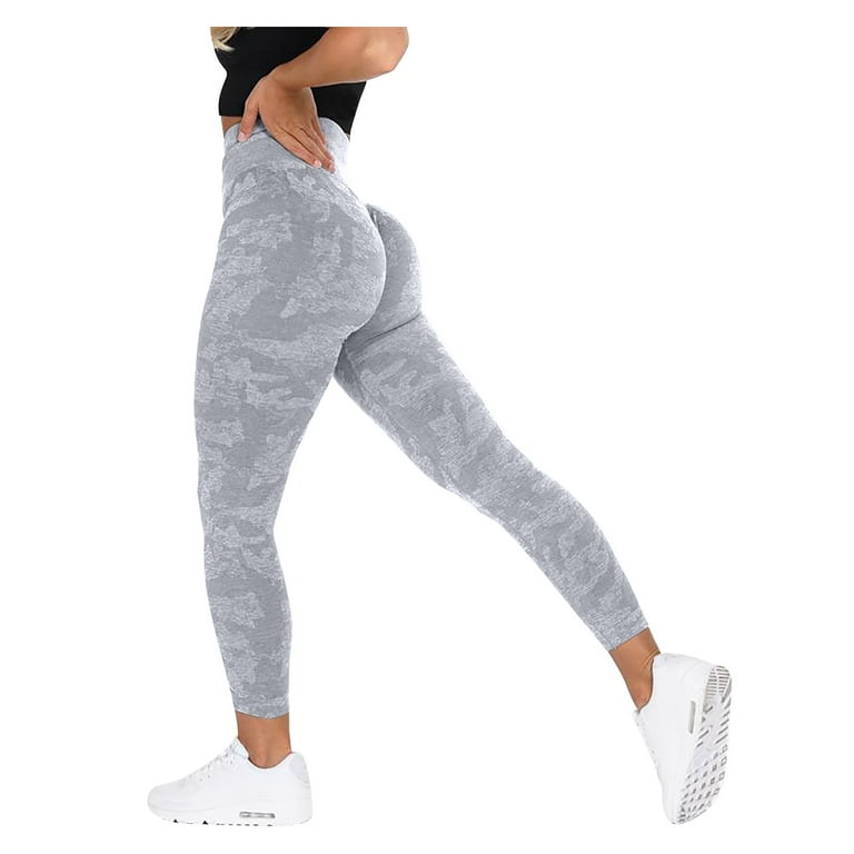 KaLI_store Yoga Pants with Pockets for Women High Waisted Leggings for  Women - Soft Tummy Control Pants for Running Cycling Yoga Workout - Reg & Plus  Size Grey,L 