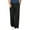 Black, variant on WREESH Men's Wide Leg Sweatpants Solid Pure Cotton Elastic Waist Straight Barrel Trousers Olive Green