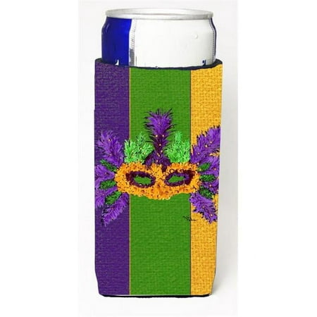 

Carolines Treasures Mardi Grass With Feathers Michelob Ultra bottle sleeves For Slim Cans - 12 oz.