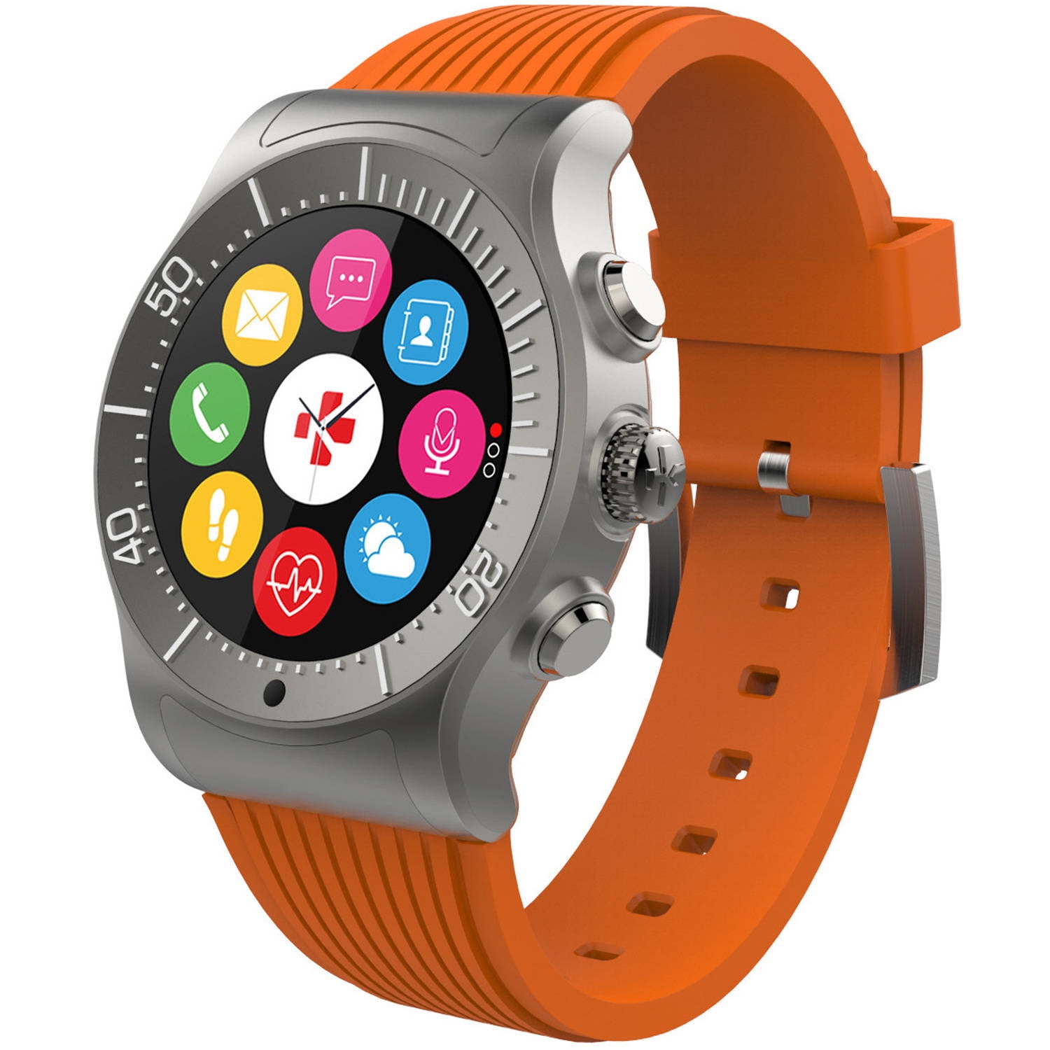 MyKronoz ZeSport Multisport GPS Smartwatch, Orange/Titanium - Walmart.com - Walmart.com