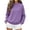 298#Purple, variant on Women Waffle Knit Sweatshirt Solid Crewneck Long Sleeve Casual Pullover Fall Top
