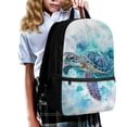 thumbnail image 3 of Jeiento Watercolor Sea Turtle Backpack for School Boys Middle School Bags Kids Girls Book Bag with Shoulder Straps Elementary High Students Back Packs Satchel Rucksack, 3 of 6