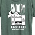 thumbnail image 3 of Peanuts - Snoopy Records - Women's Short Sleeve Graphic T-Shirt, 3 of 6