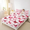 thumbnail image 4 of Feelyou Red Butterlfy Twin Sheet Sets, Princess Fairy Elf Bedding, 3-Piece, 4 of 7