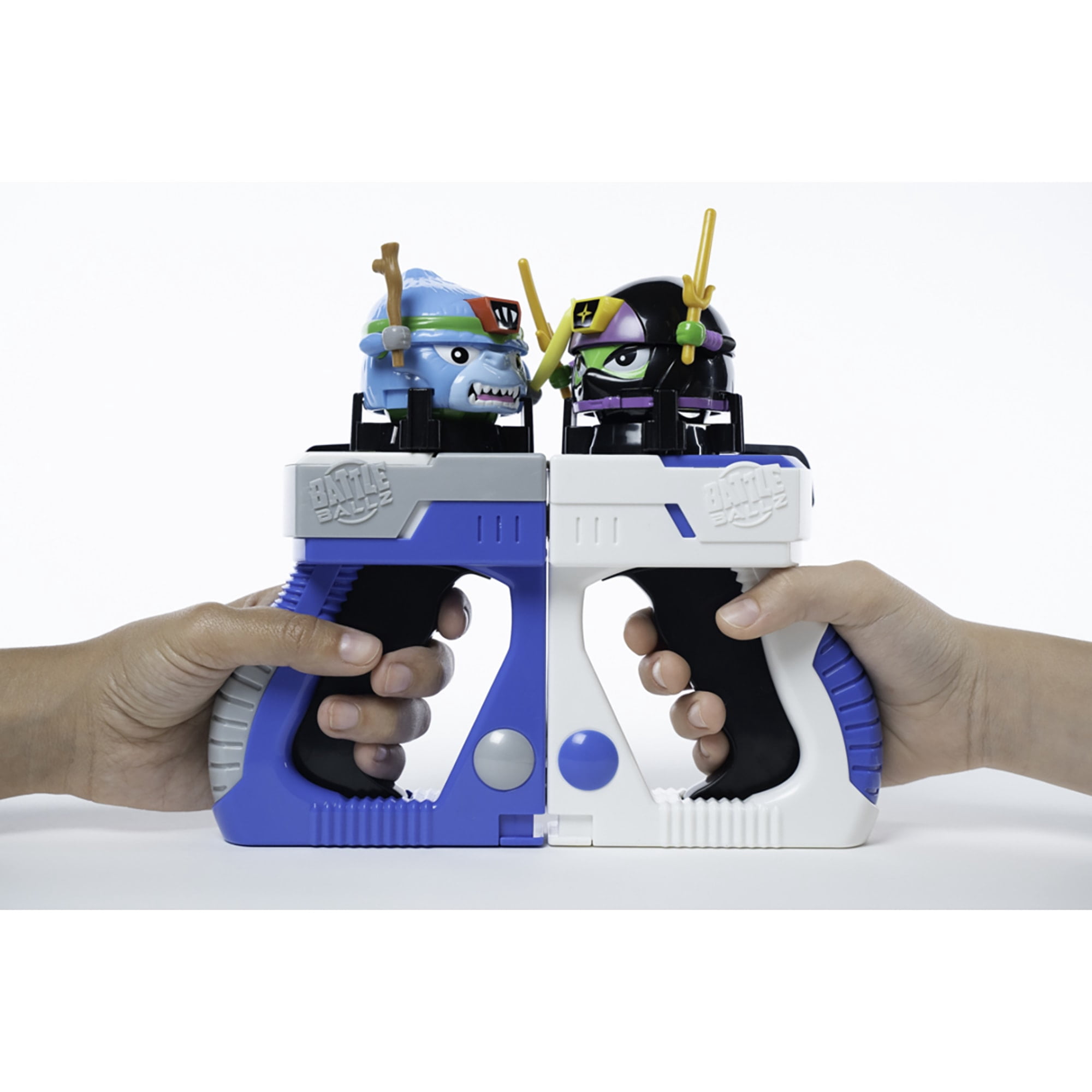 Battle Ballz: Battle Pack - Bruiser & Ninjika - 2 Warriors & Joysticks, Head-To-Head, Weapon Wielding Toy Characters, Rolling Ball Figures, Kids 3+