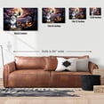 thumbnail image 5 of Spooky Halloween Night Witch Old English Sheepdog Glowing Pumpkins Horizontal Matte Canvas Poster Dog Lover Wall Art Home Decor - 12015, 5 of 5