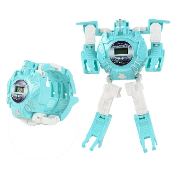 Children's Cartoon With Light Electronic Deformation Watch Deformation Robot Toy