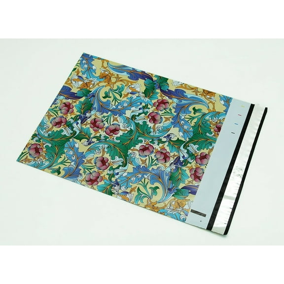 200 Bags 100 10x13 Paisley, 100 10x13 Pink Flowers Designer Poly Mailer Envelope