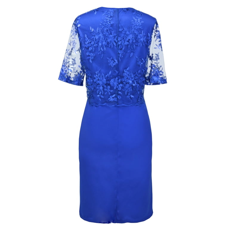 green emerald velvet dress Zenobia Plus Size Evening Dress in Royal Blue main image 1