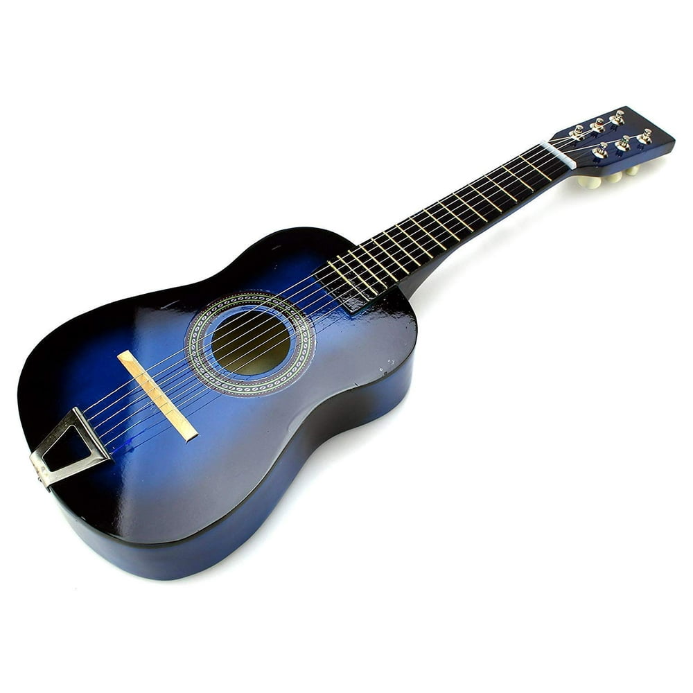 Blue Acoustic Classic Rock 'N' Roll 6 Stringed Guitar Toy Guitar